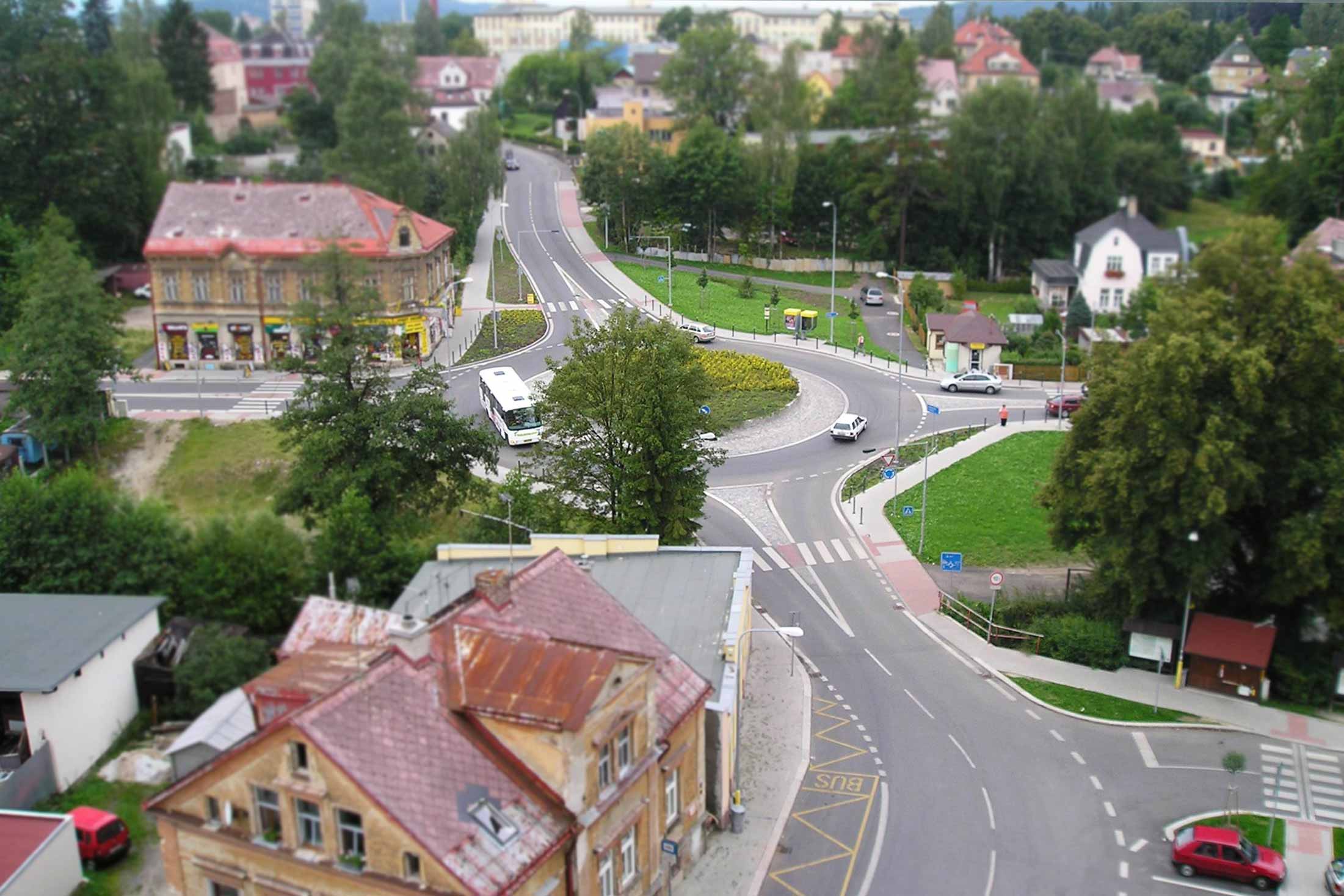 kruhový objezd Paseky Jablonec nad Nisou